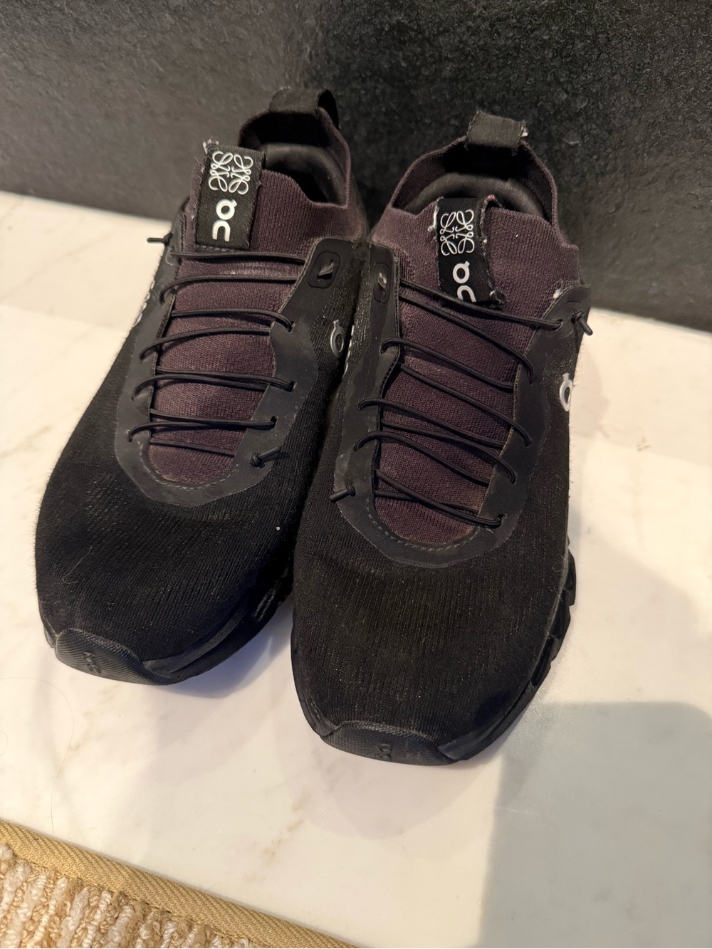 Loewe Black Knit Slip-On Sneaker